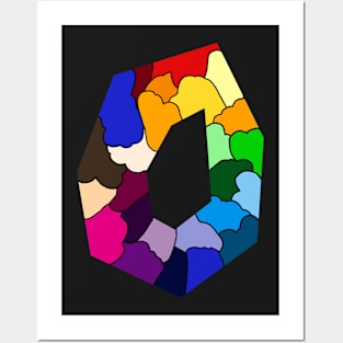 Syymbols Polygon colorful Posters and Art